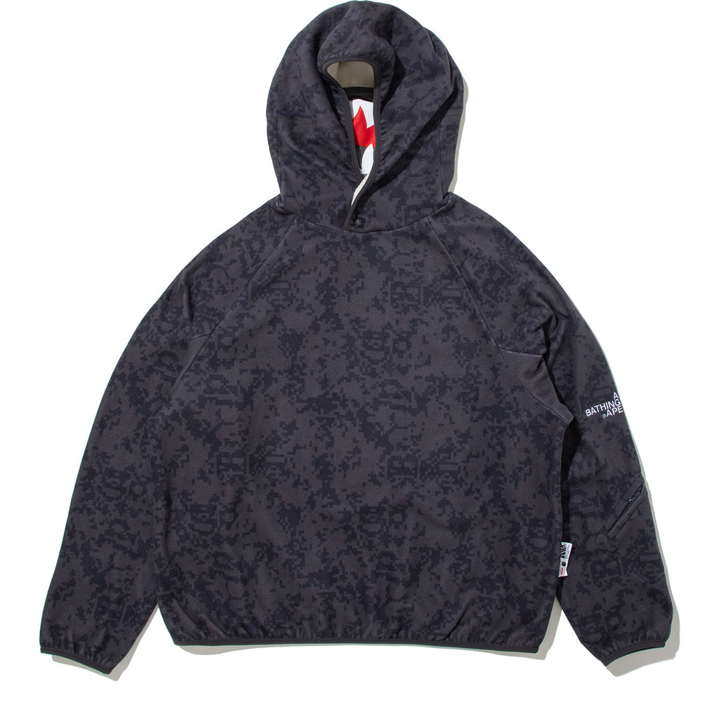 BAPE BY KAZUKI KURAISHI PIXELATE CAMO SHARK RELAXED FIT HOODIE MENS