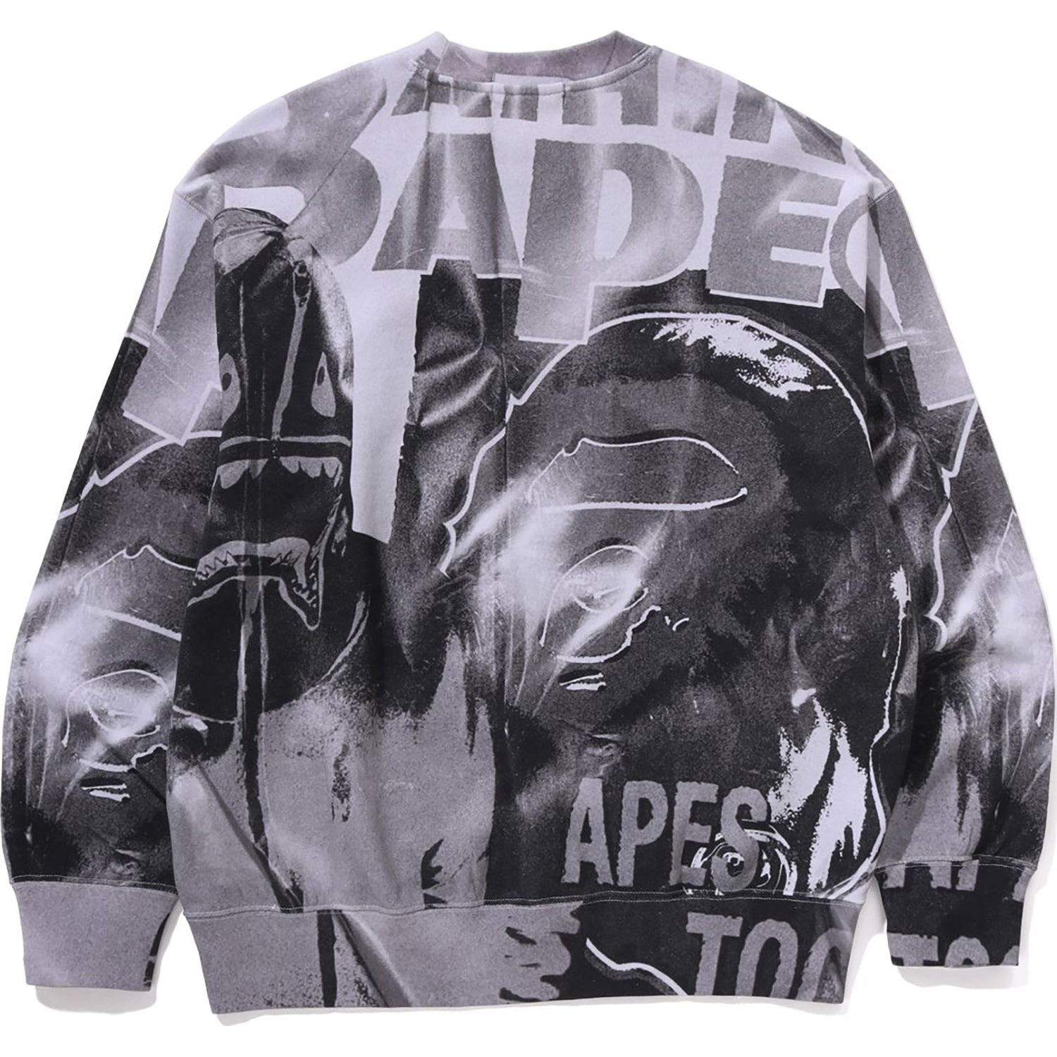 OVERPRINT RELAX FIT CREWNECK SWEATSHIRT MENS
